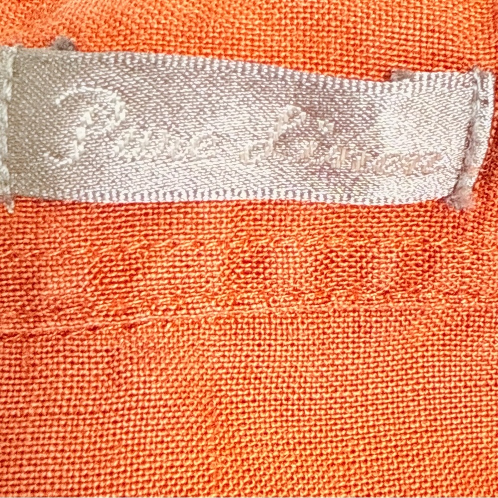 Vintage Christian Dior XL Mens Polo Shirt Cotton Orange Long Sleeve READ - Picture 8 of 10